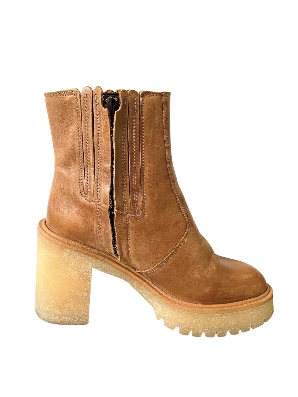 Free People James Leather Chelsea Boots 37